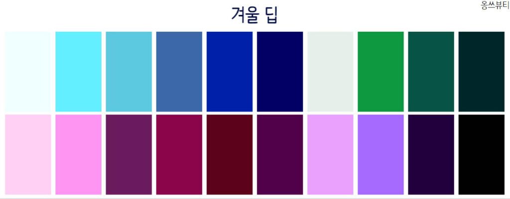 겨울 쿨 딥