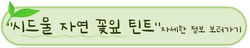순하고 성분 좋은 틴트 , 시드물 틴트 색조 추천 BEST 3 :) 4 시드물 추천 자연 꽃잎 틴트